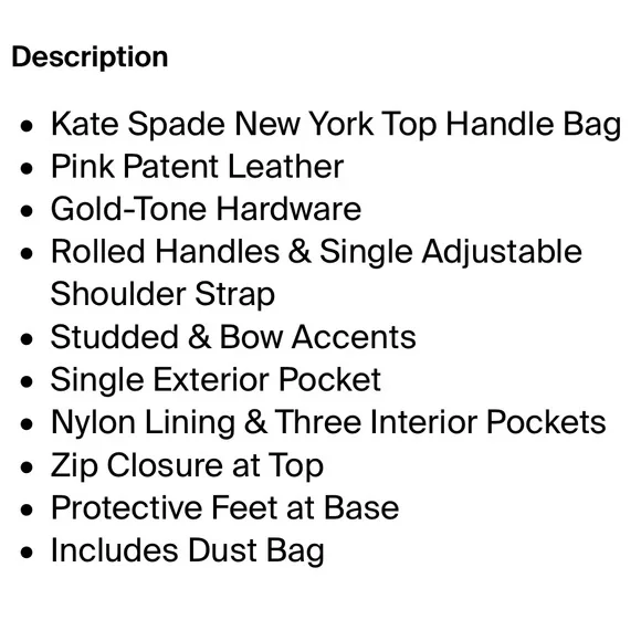 Kate Spade Pink Tote Bag - Picture 7 of 9